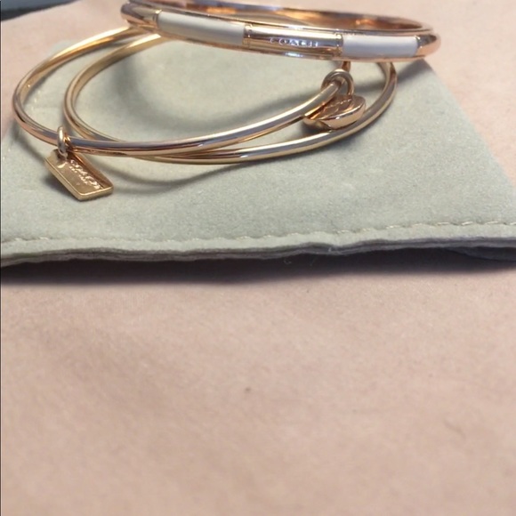 Coach Rose Gold bangle set - Picture 6 of 7
